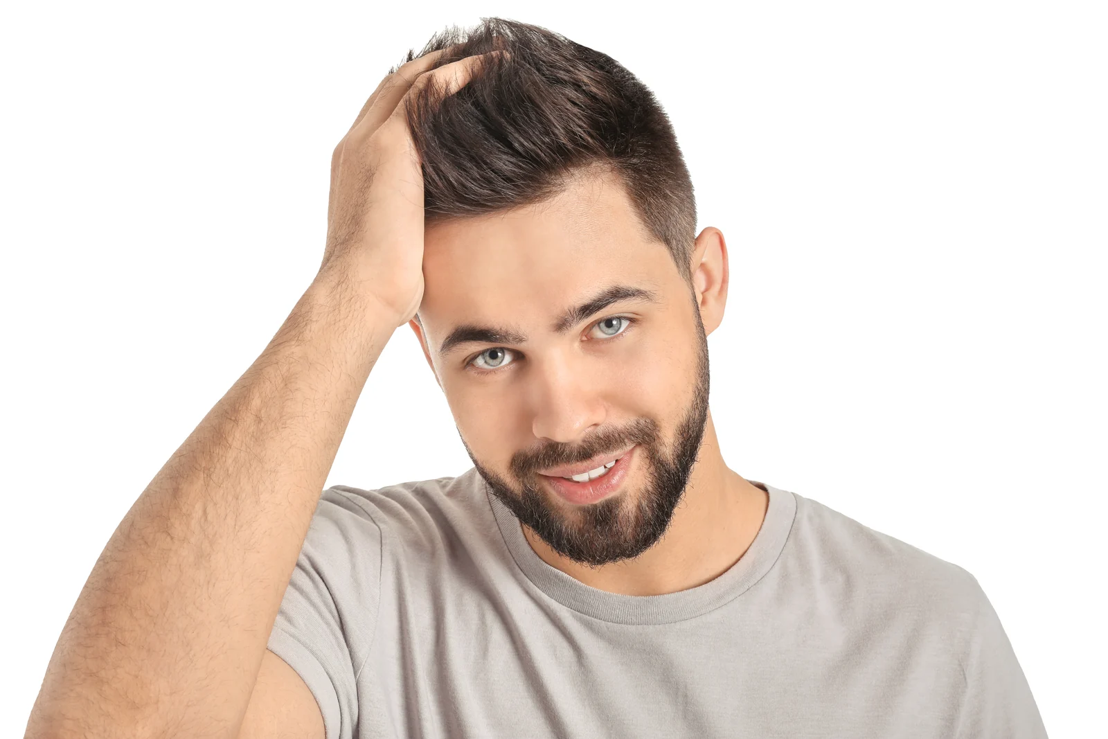 A man with a full, healthy head of hair representing PRP hair restoration at Pure Body Health in South Tempe, AZ